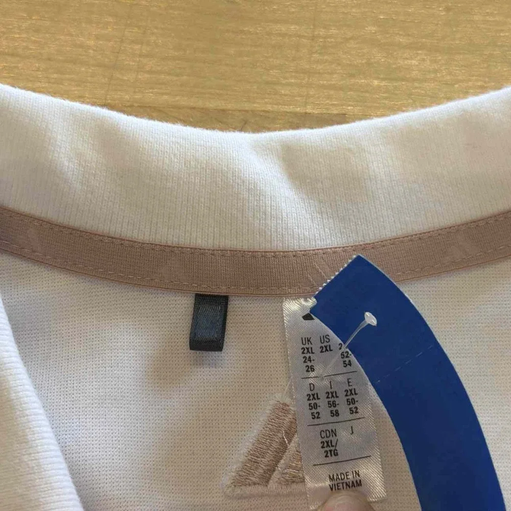 Adidas white polo